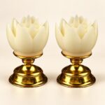 Battery-Operated Lotus Lamps - Pair