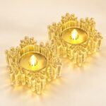 Snowflake LED Tea Lights - Pair