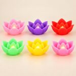 Coloured Lotus LED Lamps - Set of 6