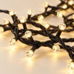 Black-Wire Crystal LED String Lights