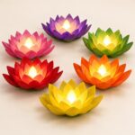 Water-Sensor Floating Lotus Lights - Set of 6