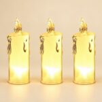 8 cm Battery LED Candles - Set of 3