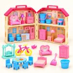 Country House Mini Foldable Dollhouse Play Set