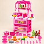 Pink Kitchen Play Set with 46 Accessories