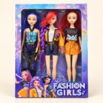 Fashion Girls Doll Set - 3 Dolls