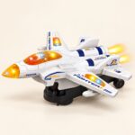 Rotating Fighter Jet Toy with Sound and Lights