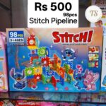 Stitch-Themed Pipeline Building Play Set - 98 Pieces