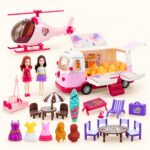 Fashion Travel Doll Vehicle Play Set - 25 Pieces